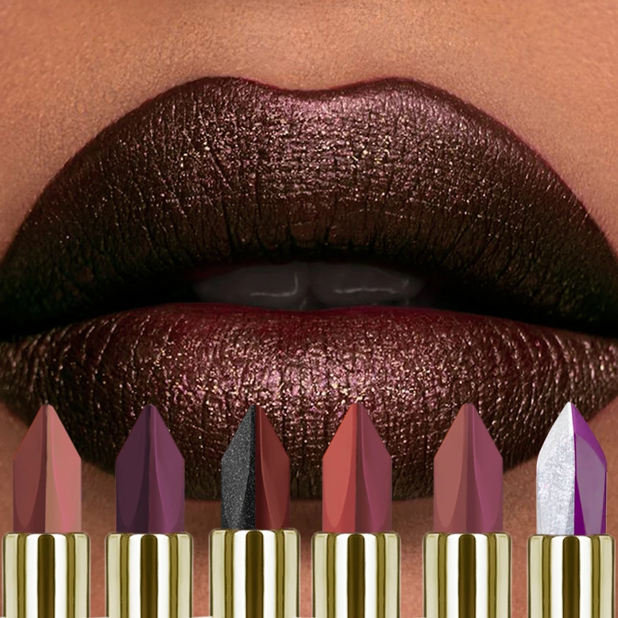 6 Colour Two-tone Glitter Lipstick
